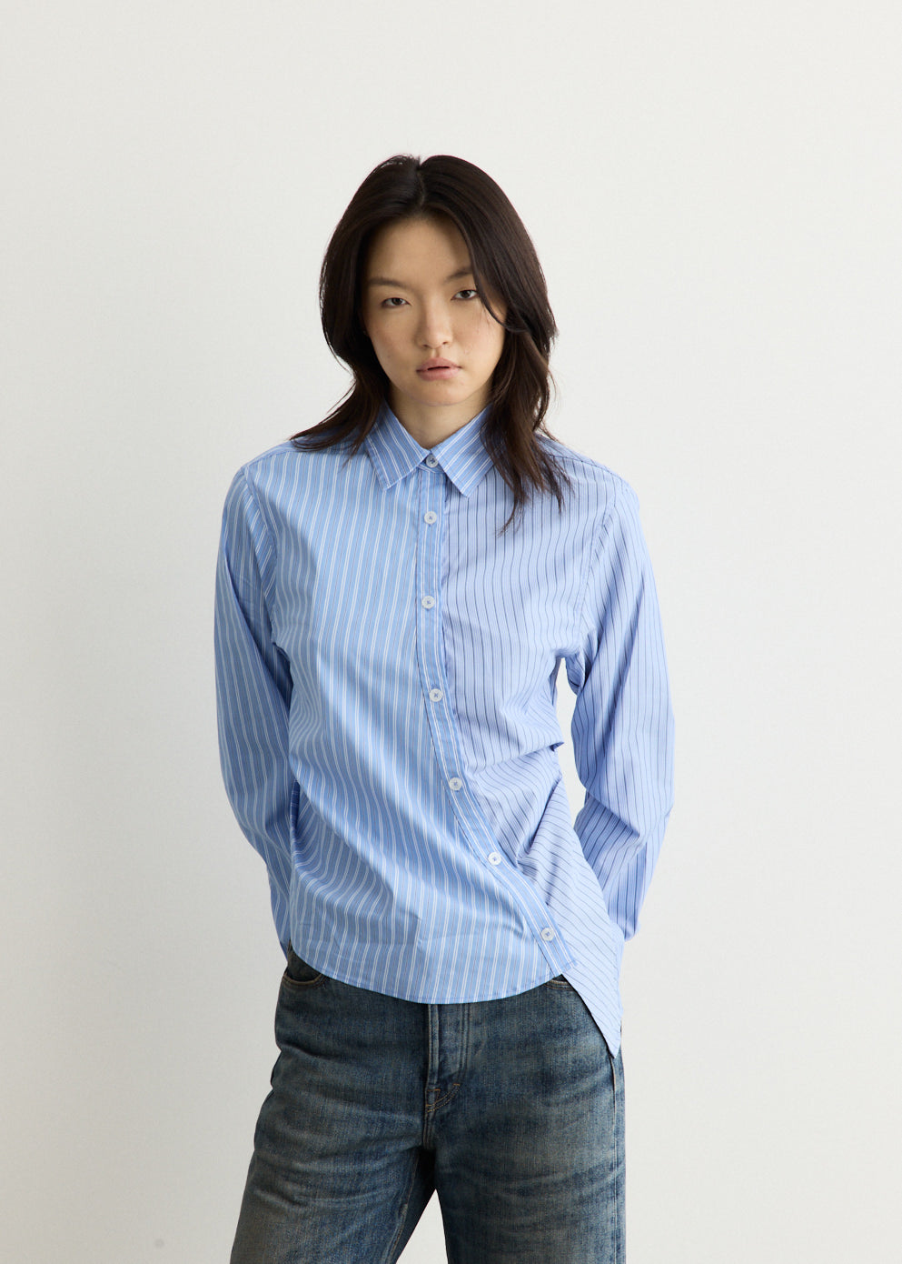 Breeze Striped Twist-Tuck Shirt