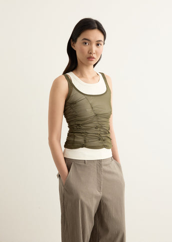Horizon Double Layer Ruched Tank