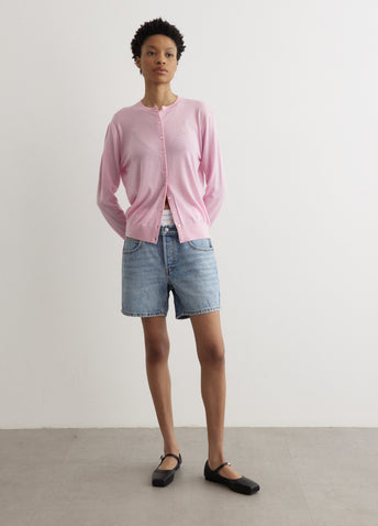 Logo Embossed Classic Cardigan