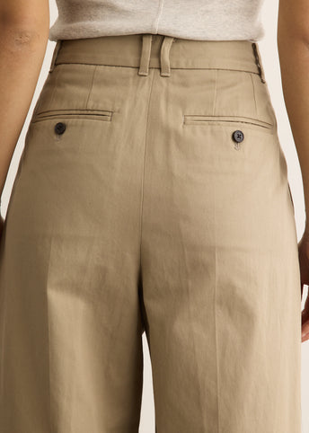 Double Pleated Wide Chino Pants