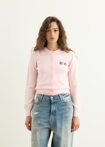 Double Bold Fox Head Regular Cardigan