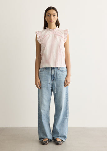 Phoebe Drawstring Wide Jeans