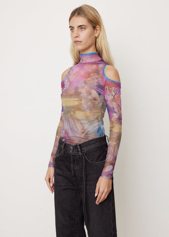Luna Mystical Fairy Printed Mesh Top