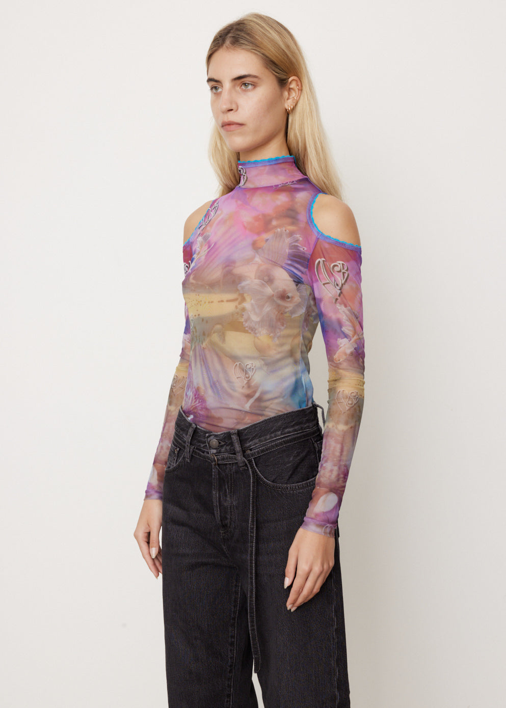 Luna Mystical Fairy Printed Mesh Top