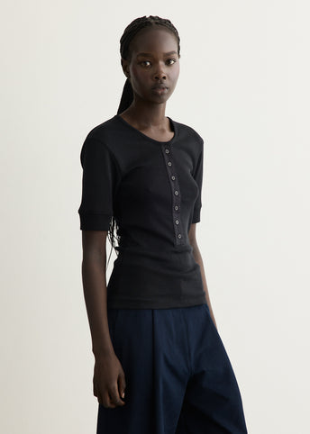 Short Sleeve Henley