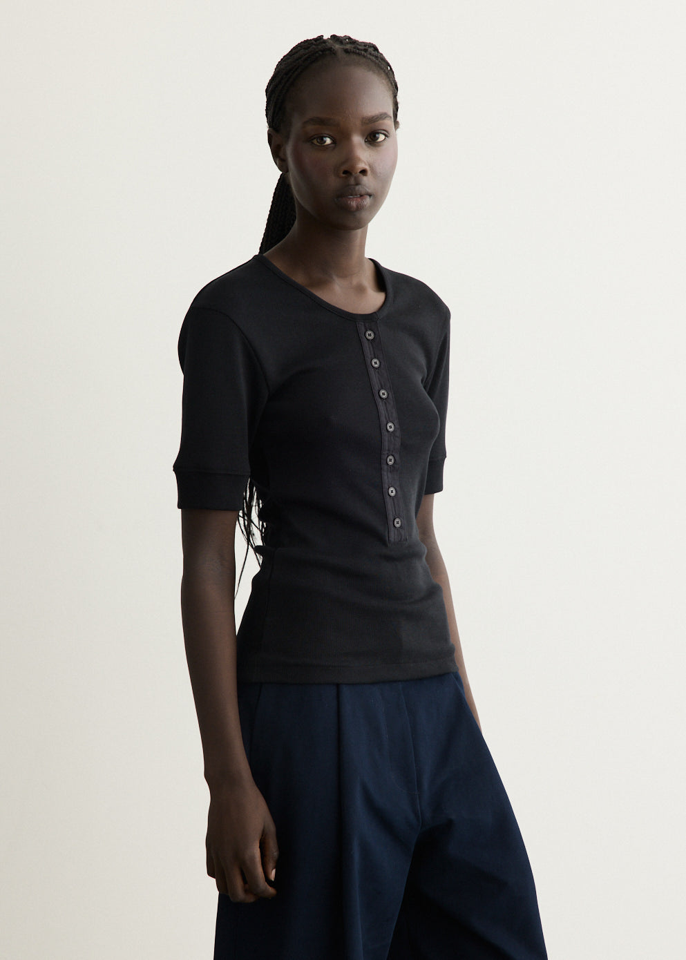 Short Sleeve Henley
