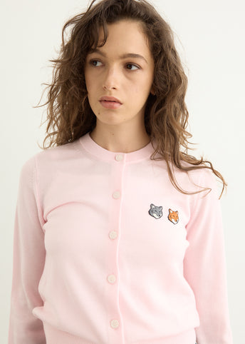 Double Bold Fox Head Regular Cardigan