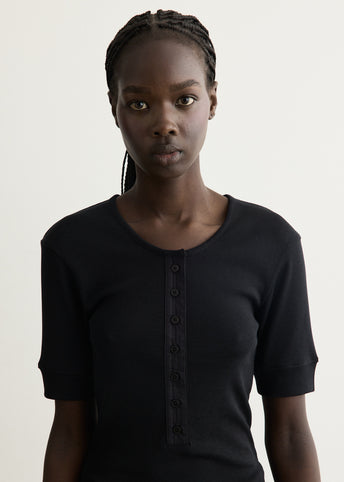 Short Sleeve Henley