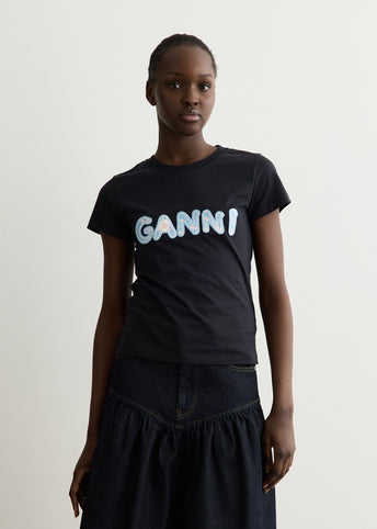 Basic Cotton Jersey GANNI Baby Fit T-Shirt