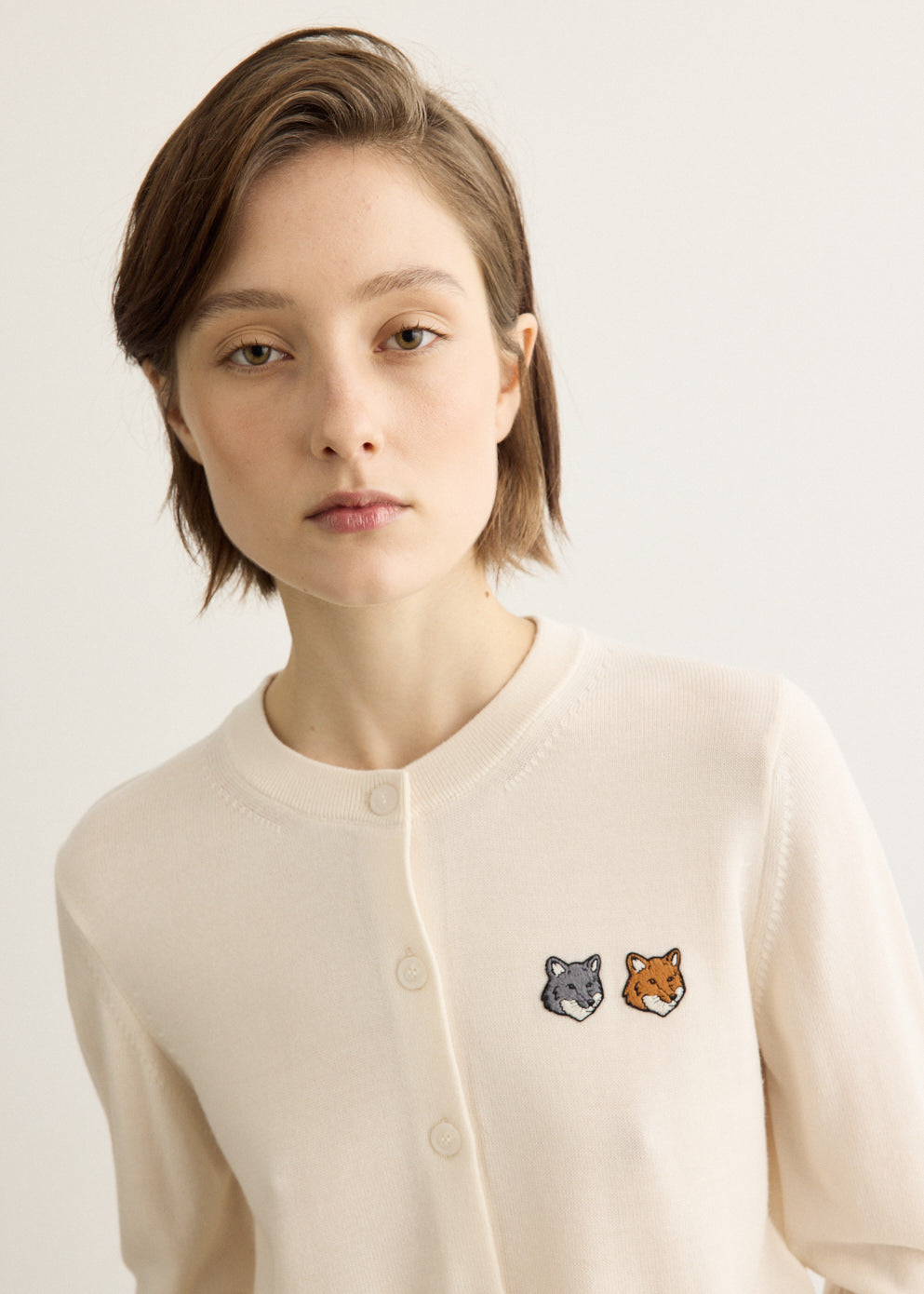 Double Fox Head Regular Cardigan