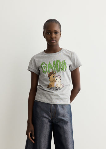 Basic Cotton Jersey Baby Fit T-Shirt