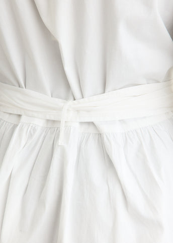 Washed Stretch Cotton Tie Strap Midi Dress