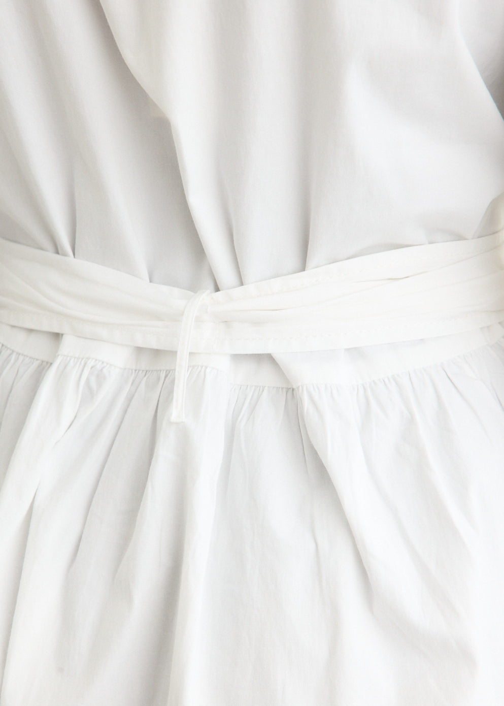 Washed Stretch Cotton Tie Strap Midi Dress