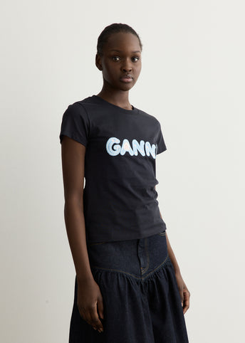 Basic Cotton Jersey GANNI Baby Fit T-Shirt