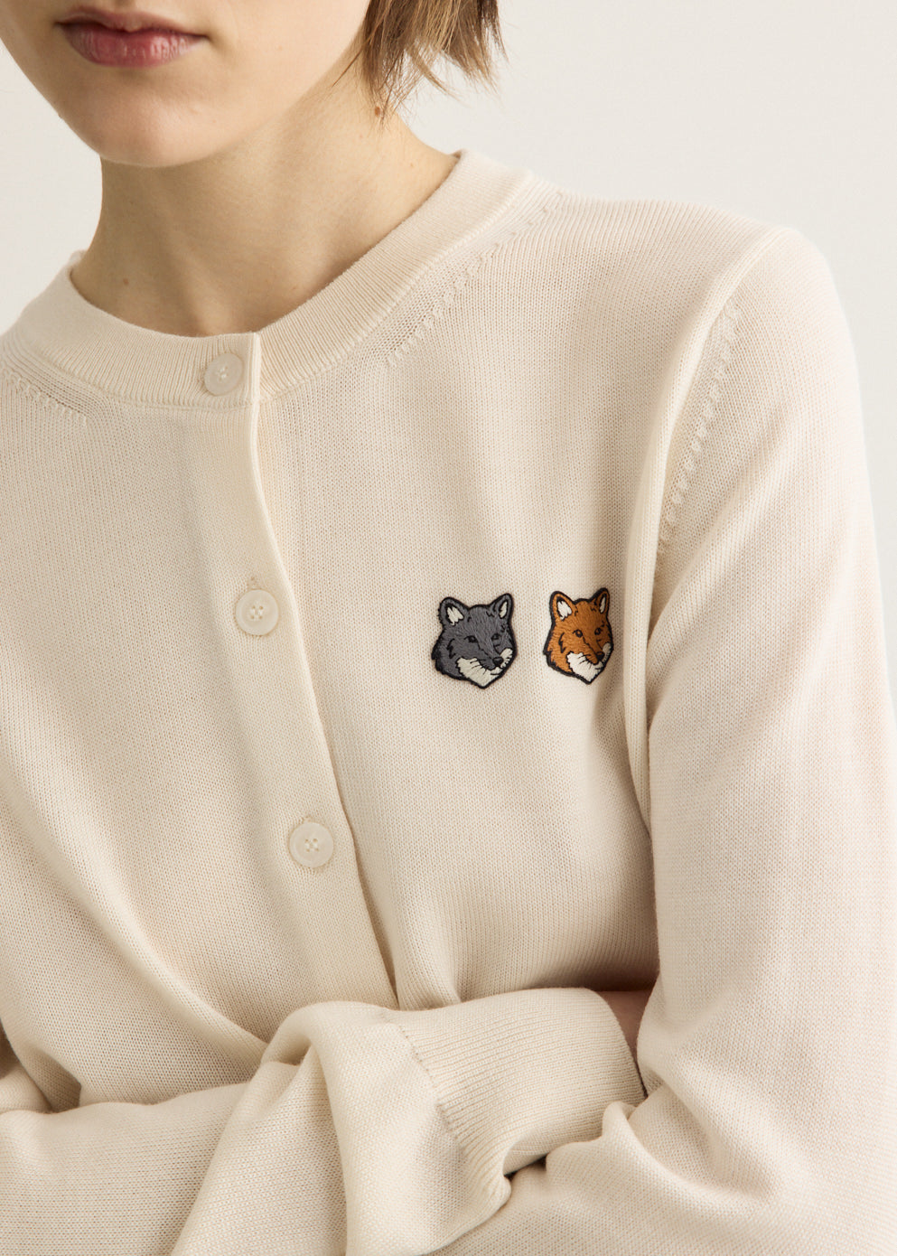 Double Fox Head Regular Cardigan