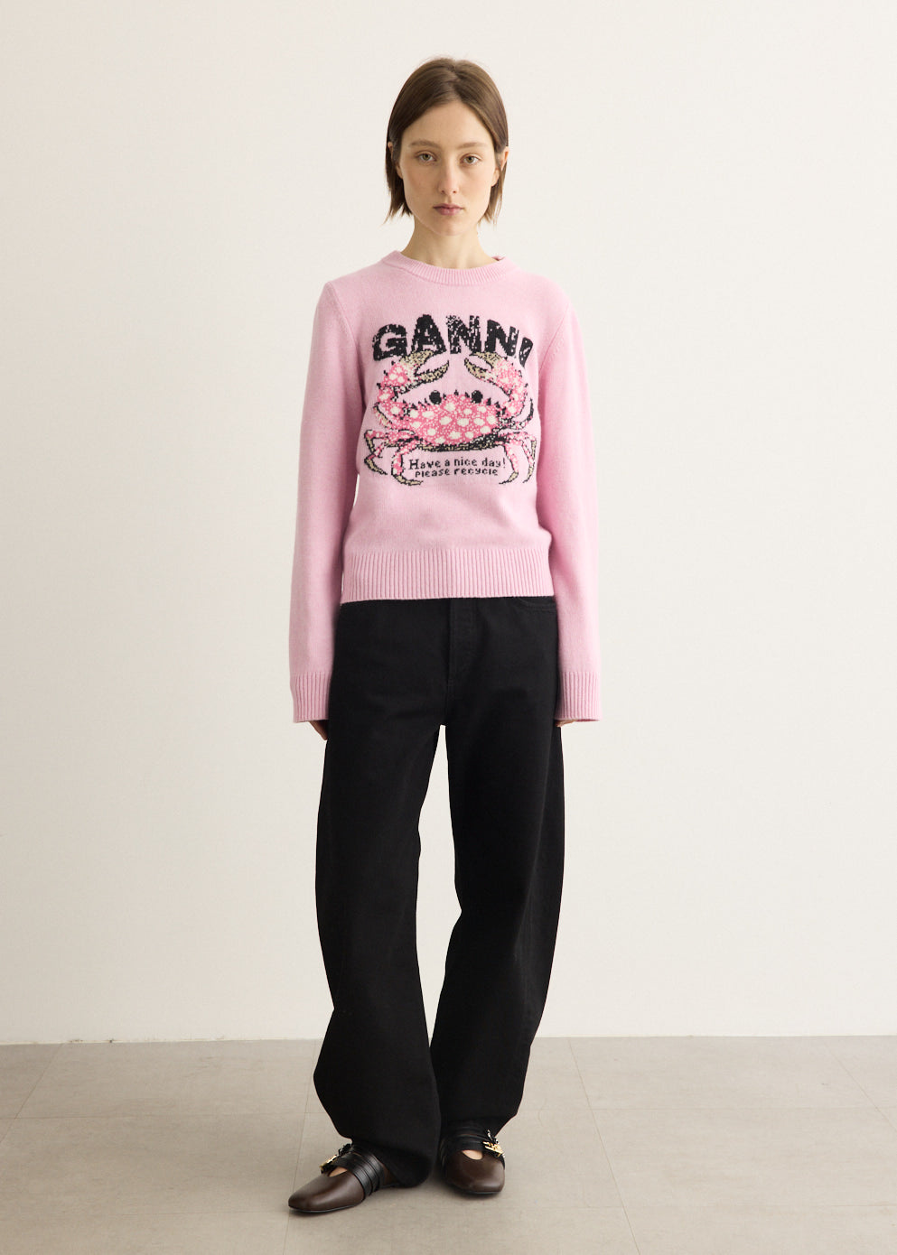 Graphic Wool Sweater Crab