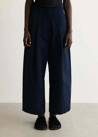 Deep Pleat Volume Ankle Crop Pants