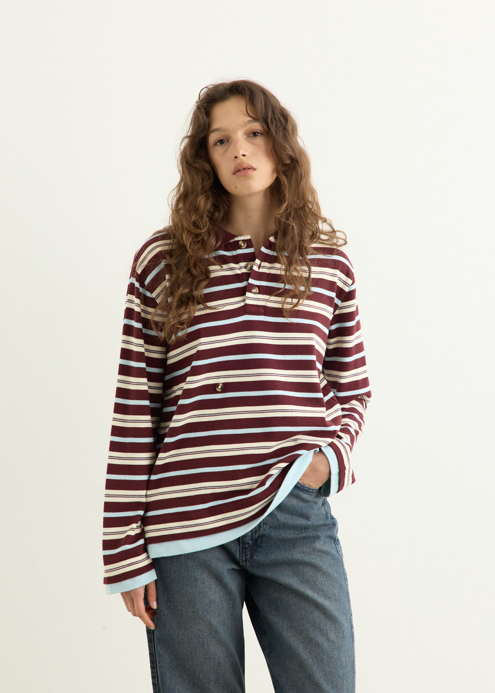 Noah Cinch Layered Rugby Polo