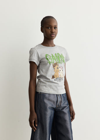 Basic Cotton Jersey Baby Fit T-Shirt