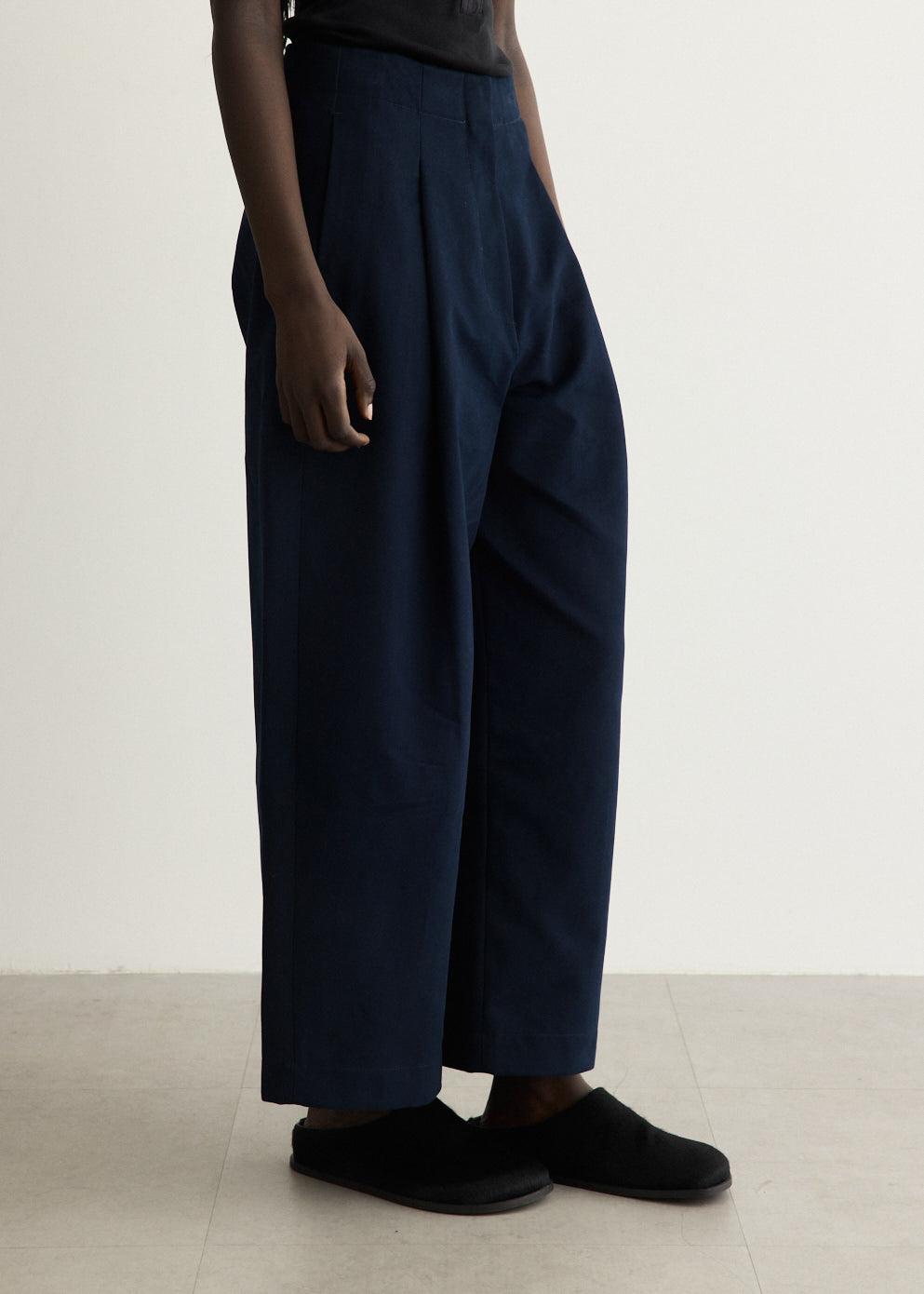 Deep Pleat Volume Ankle Crop Pants
