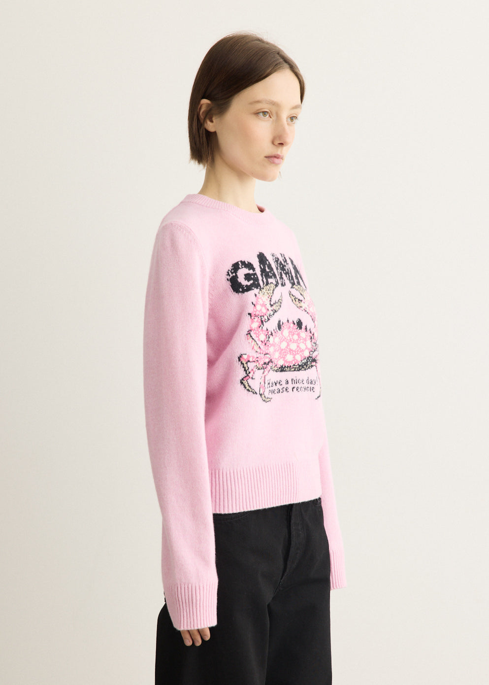 Graphic Wool Sweater Crab