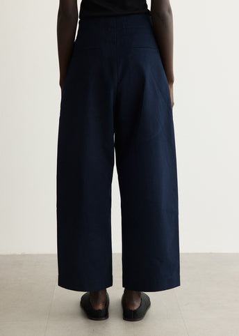 Deep Pleat Volume Ankle Crop Pants