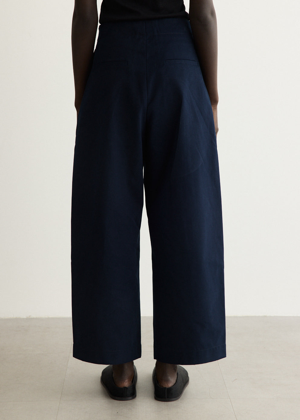Deep Pleat Volume Ankle Crop Pants