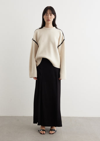 Embroidered Wool Cashmere Knit
