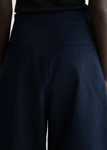 Deep Pleat Volume Ankle Crop Pants