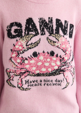 Graphic Wool Sweater Crab