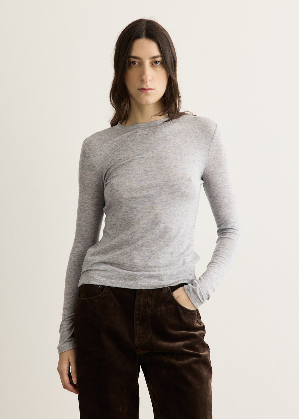 Long Sleeve Wool Jersey T-Shirt