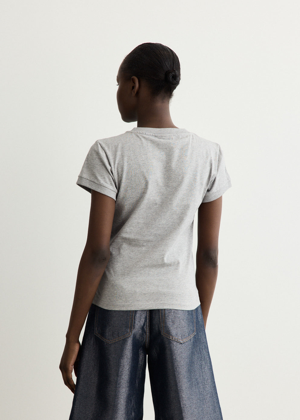 Basic Cotton Jersey Baby Fit T-Shirt