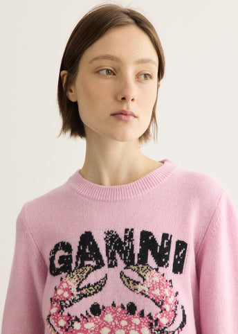 Graphic Wool Sweater Crab
