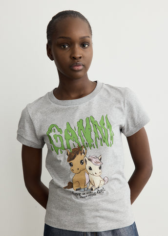 Basic Cotton Jersey Baby Fit T-Shirt