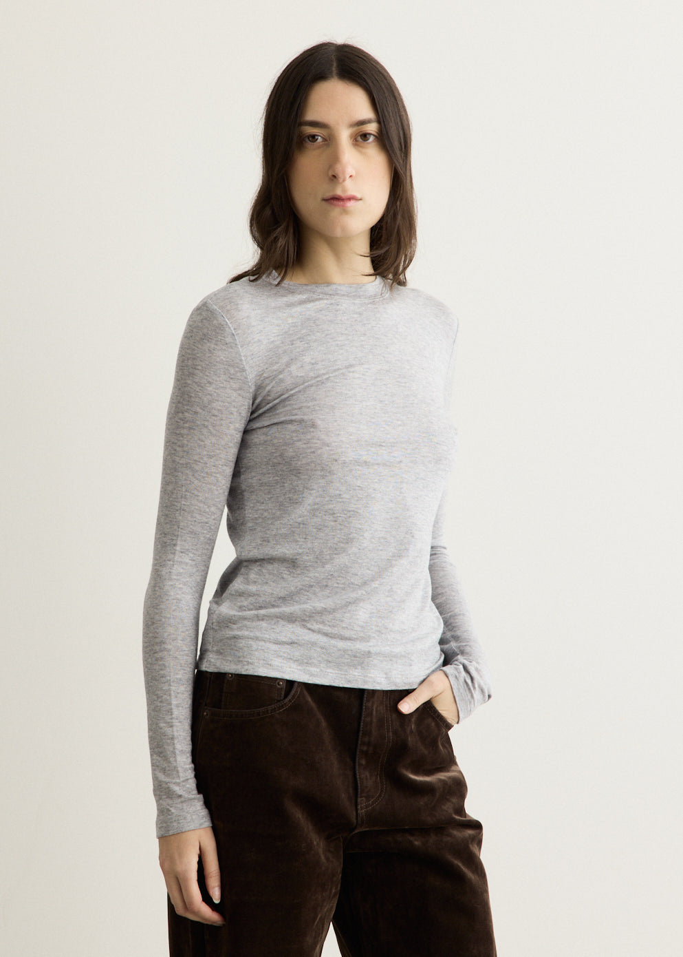 Long Sleeve Wool Jersey T-Shirt