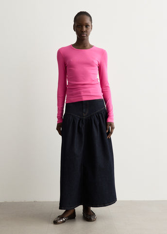 Soft Cotton Rib Longsleeve Top