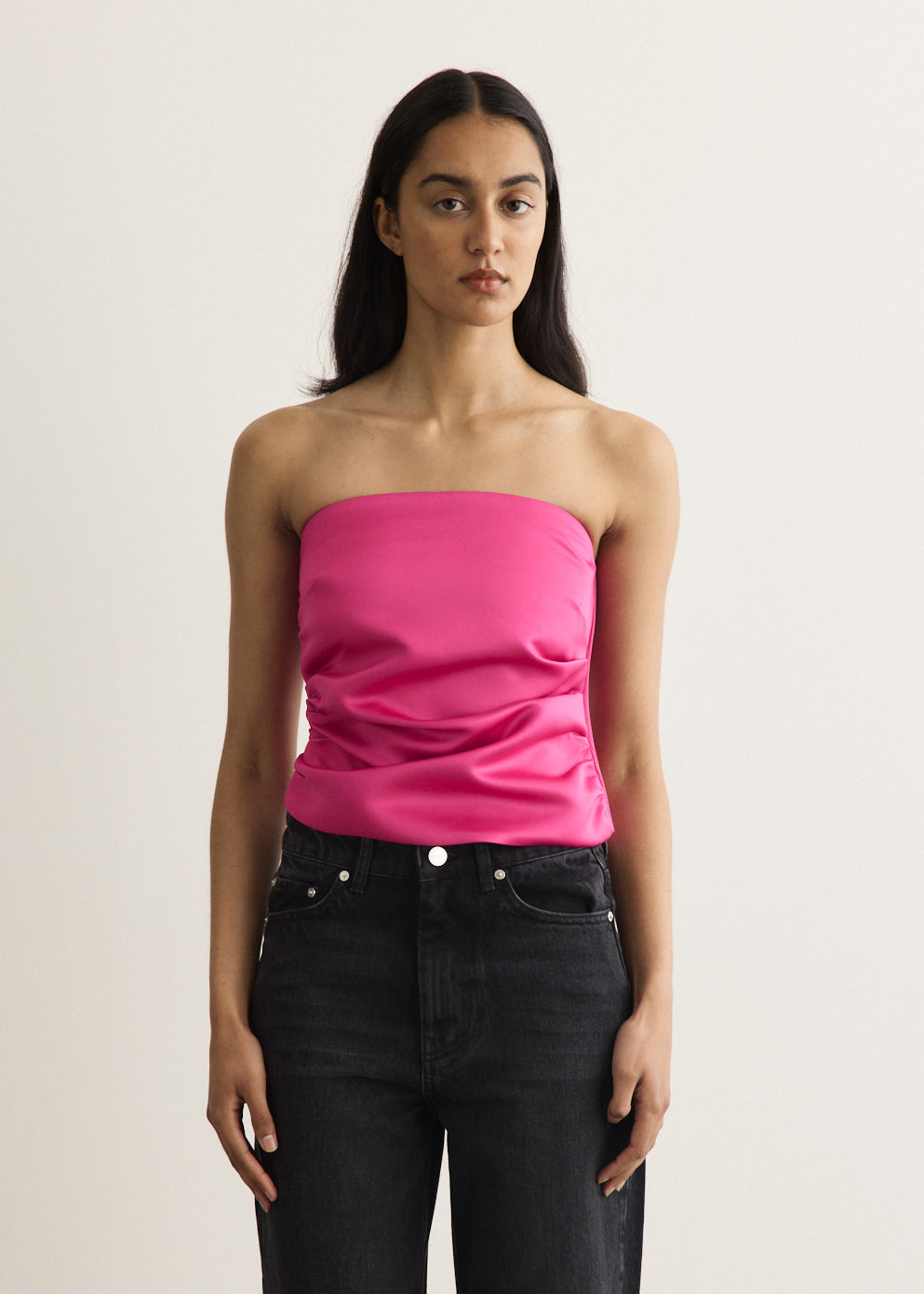 Duchesse Satin Bandeau Top