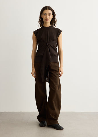 Sleeveless Buttoned Top