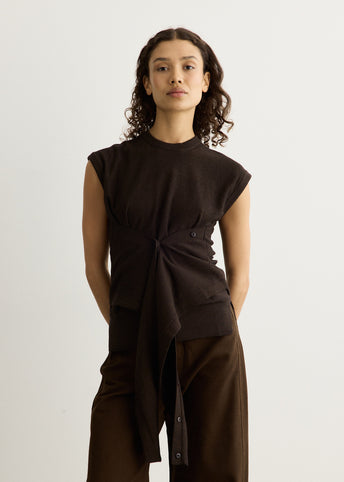 Sleeveless Buttoned Top
