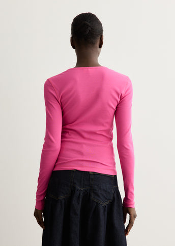 Soft Cotton Rib Longsleeve Top