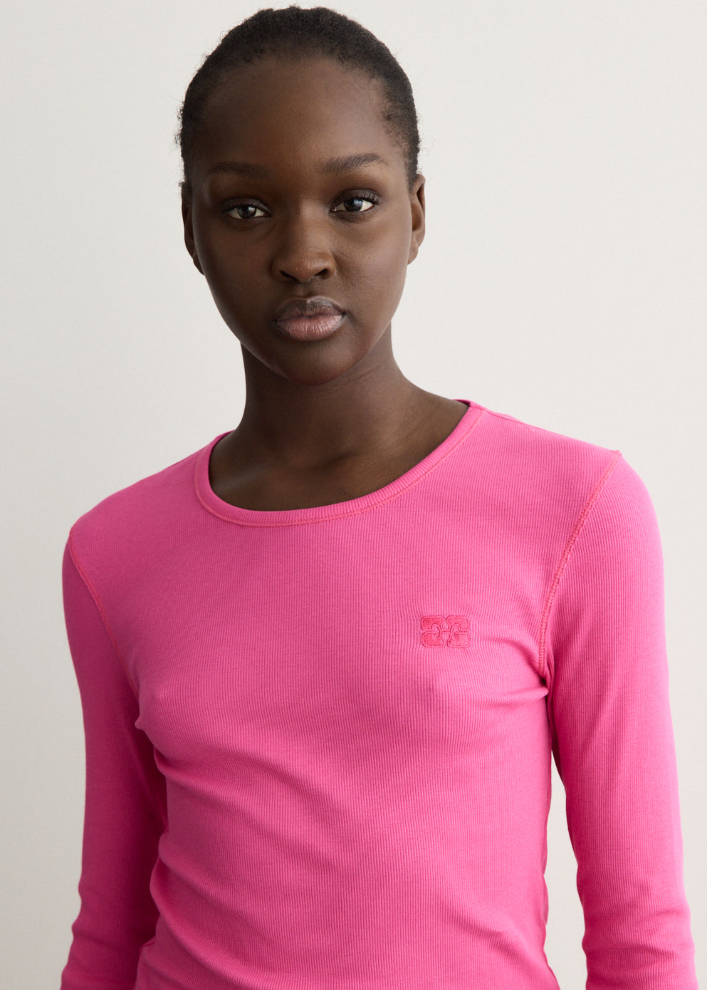 Soft Cotton Rib Longsleeve Top