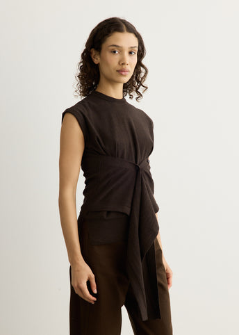 Sleeveless Buttoned Top