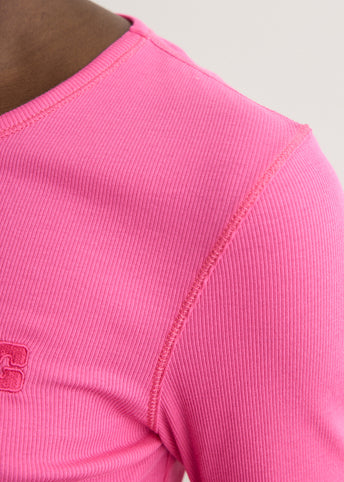 Soft Cotton Rib Longsleeve Top