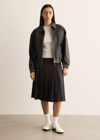 Pleats Long Skirt