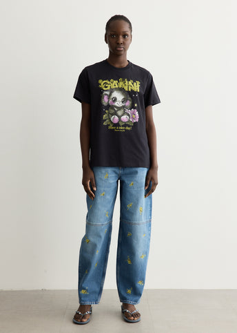 Basic Cotton Jersey Monkey T-Shirt