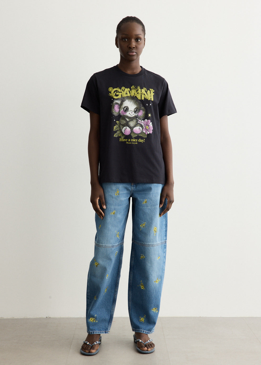 Basic Cotton Jersey Monkey T-Shirt