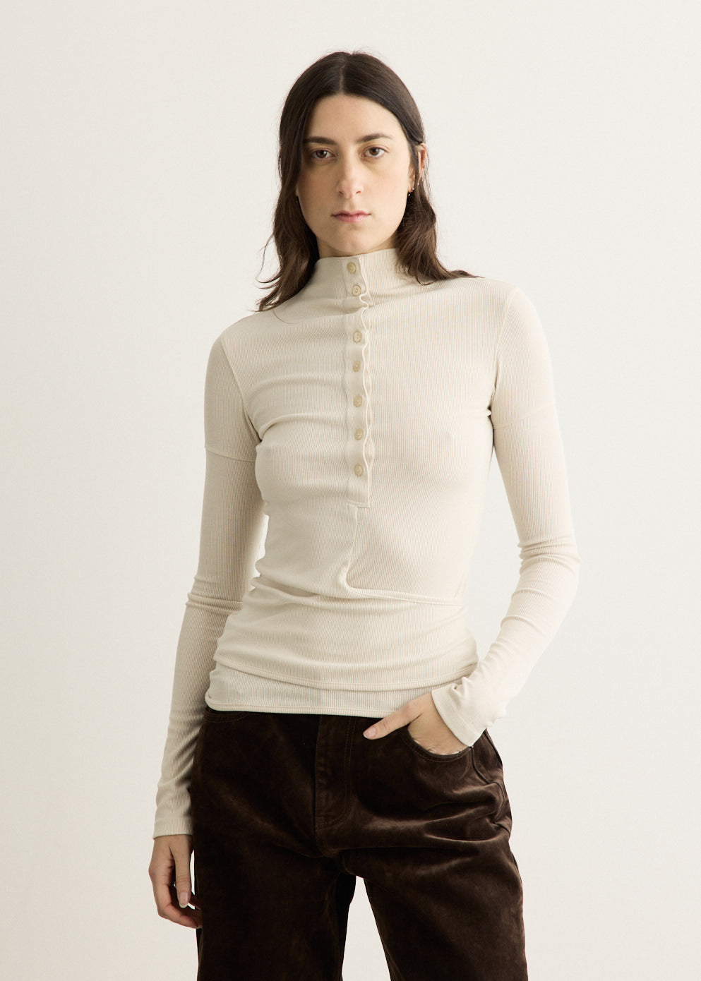 Button Up Wrap T-Shirt
