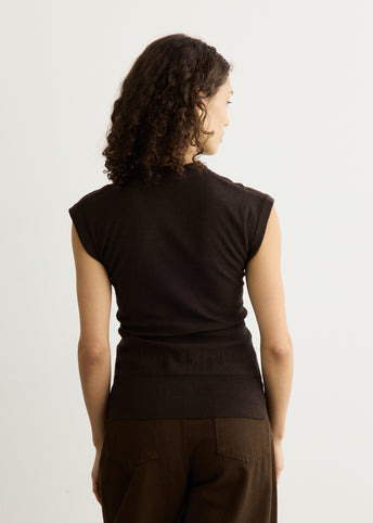 Sleeveless Buttoned Top