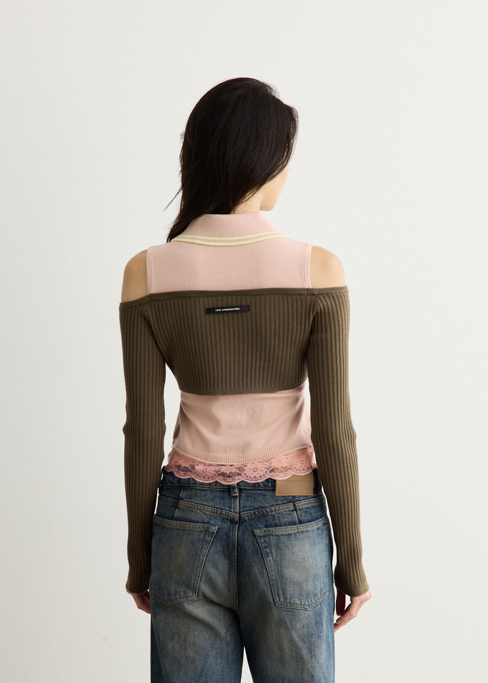 Layered Off-Shoulder Collar Top