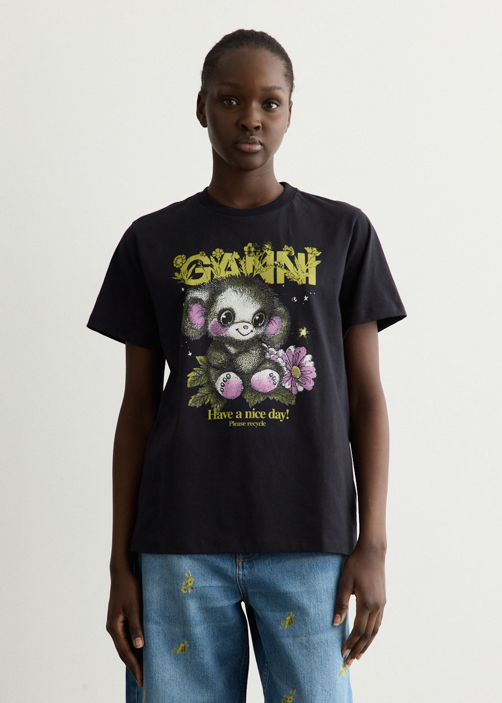 Basic Cotton Jersey Monkey T-Shirt